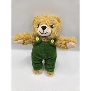 Plush Corduroy bear Yottoy 6.5” Vintage Green Overalls Book Character